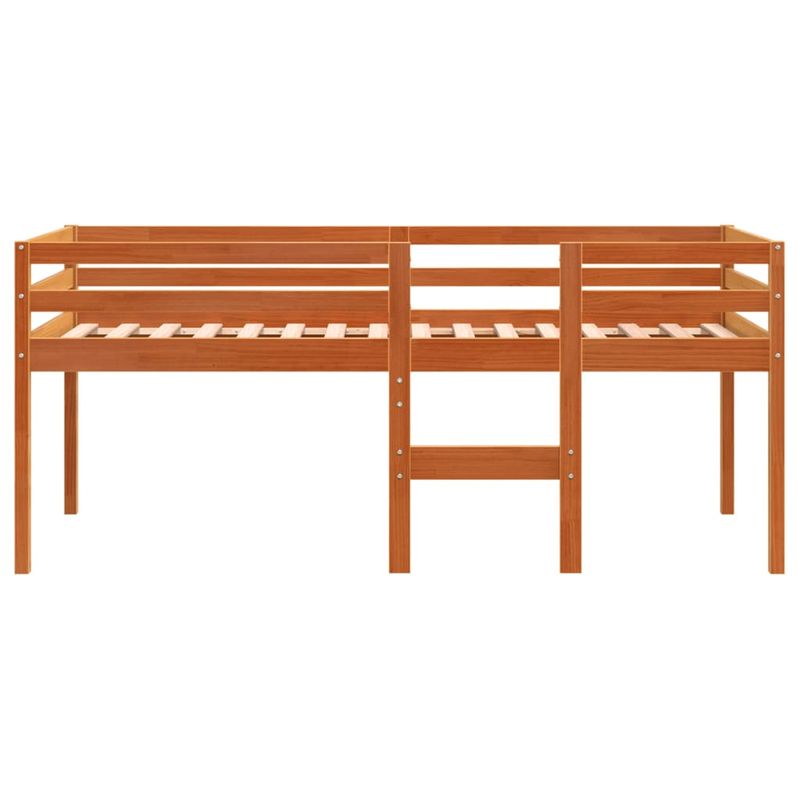 Casa si Gradina - Mobilier - Paturi si accesorii - Paturi - Pat inalt de dormitor, maro ceruit, 80x200 cm, lemn masiv pin - Infinity.ro