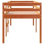 Casa si Gradina - Mobilier - Paturi si accesorii - Paturi - Pat inalt de dormitor, maro ceruit, 80x200 cm, lemn masiv pin - Infinity.ro