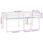Casa si Gradina - Mobilier - Paturi si accesorii - Paturi - Pat inalt de dormitor, maro ceruit, 80x200 cm, lemn masiv pin - Infinity.ro