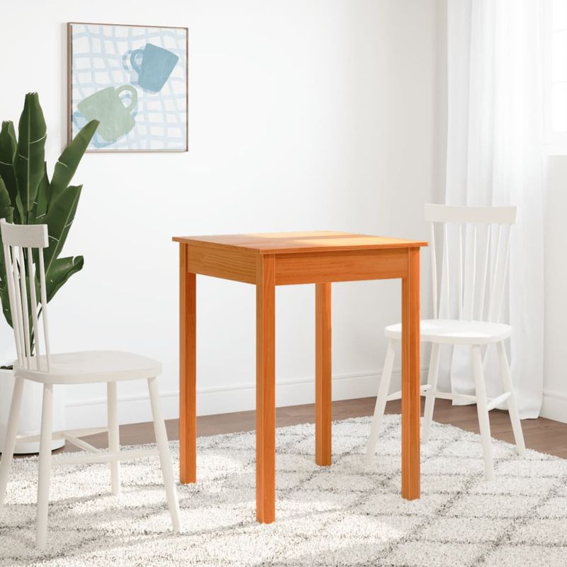 Casa si Gradina - Mobilier - Mese si birouri - Mese bucatarie si dining - Masa de sufragerie, maro ceruit, 55x55x75 cm, lemn masiv de pin - Infinity.ro