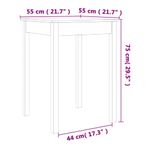 Casa si Gradina - Mobilier - Mese si birouri - Mese bucatarie si dining - Masa de sufragerie, maro ceruit, 55x55x75 cm, lemn masiv de pin - Infinity.ro