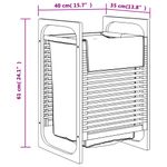 Casa si Gradina - Sanitare - Suporturi si accesorii baie - Accesorii baie - Cos de rufe cu sac gri 32x30x36,5 cm, bambus - Infinity.ro