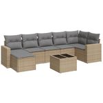 Casa si Gradina - Gradina si terasa - Mobilier exterior - Seturi mobila gradina - Set canapele de gradina, 8 piese, cu perne, bej, poliratan - Infinity.ro
