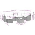 Casa si Gradina - Gradina si terasa - Mobilier exterior - Seturi mobila gradina - Set canapele de gradina, 8 piese, cu perne, bej, poliratan - Infinity.ro