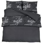 Casa si Gradina - Textile si covoare - Lenjerii de pat - Seturi de lenjerie - Set cu husa de pilota, alb și negru, 260x240 cm, bumbac - Infinity.ro