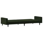 Casa si Gradina - Mobilier - Canapele si coltare - Canapele - Canapea extensibila cu 2 locuri, verde inchis, catifea - Infinity.ro