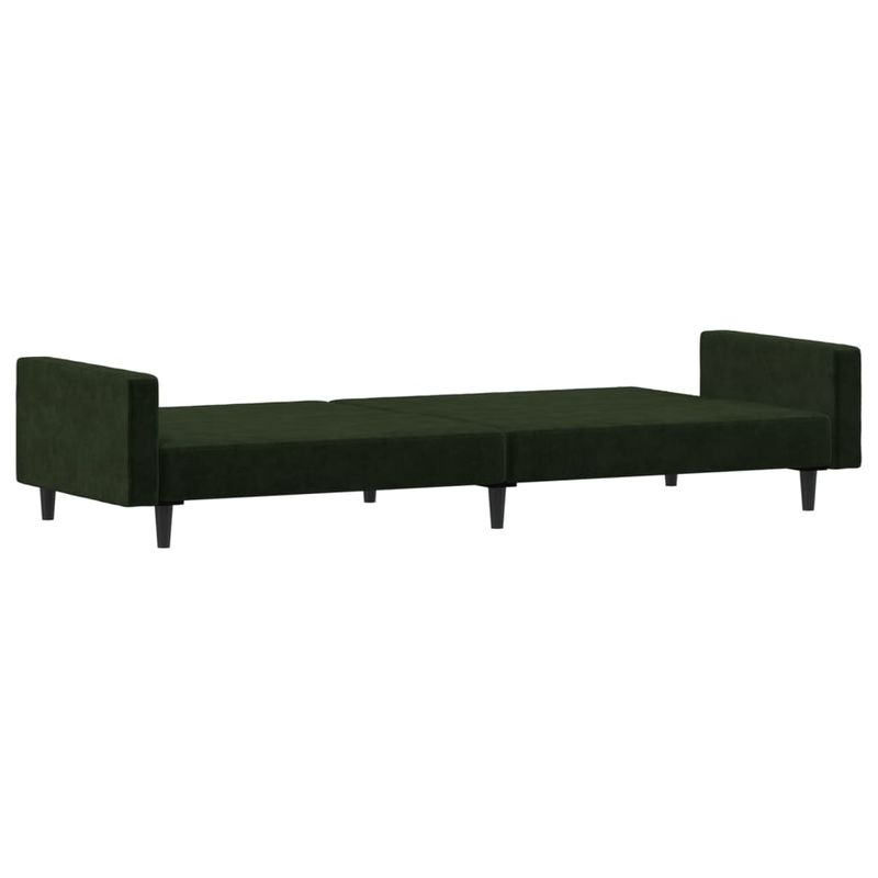 Casa si Gradina - Mobilier - Canapele si coltare - Canapele - Canapea extensibila cu 2 locuri, verde inchis, catifea - Infinity.ro