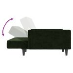Casa si Gradina - Mobilier - Canapele si coltare - Canapele - Canapea extensibila cu 2 locuri, verde inchis, catifea - Infinity.ro