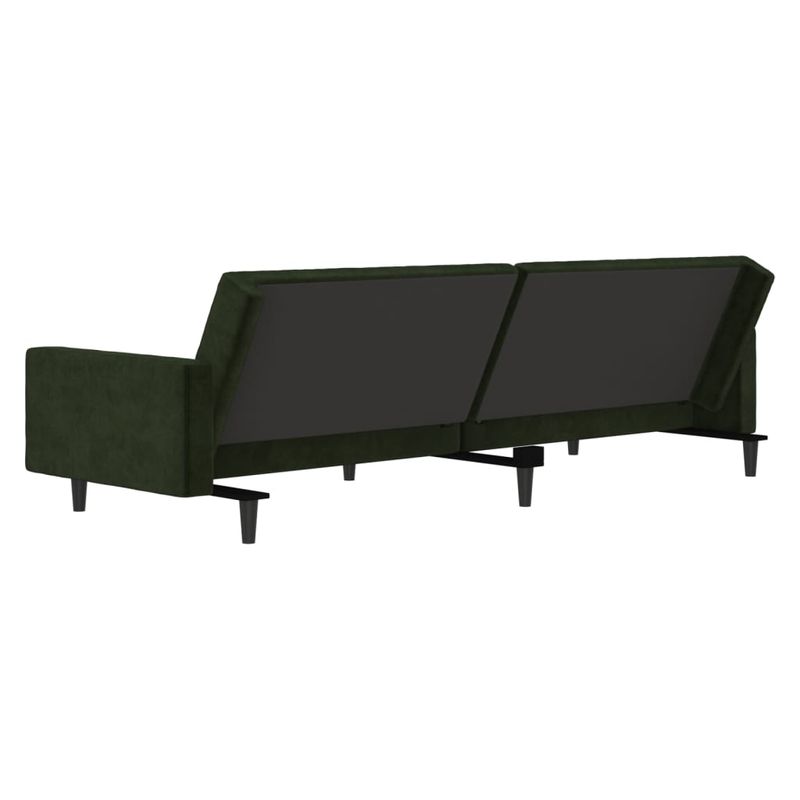 Casa si Gradina - Mobilier - Canapele si coltare - Canapele - Canapea extensibila cu 2 locuri, verde inchis, catifea - Infinity.ro