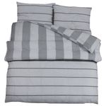 Casa si Gradina - Textile si covoare - Lenjerii de pat - Seturi de lenjerie - Set cu husa de pilota, gri deschis, 135x200 cm, bumbac - Infinity.ro