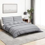 Casa si Gradina - Textile si covoare - Lenjerii de pat - Seturi de lenjerie - Set cu husa de pilota, gri deschis, 135x200 cm, bumbac - Infinity.ro