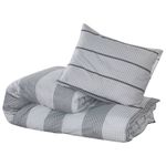 Casa si Gradina - Textile si covoare - Lenjerii de pat - Seturi de lenjerie - Set cu husa de pilota, gri deschis, 135x200 cm, bumbac - Infinity.ro