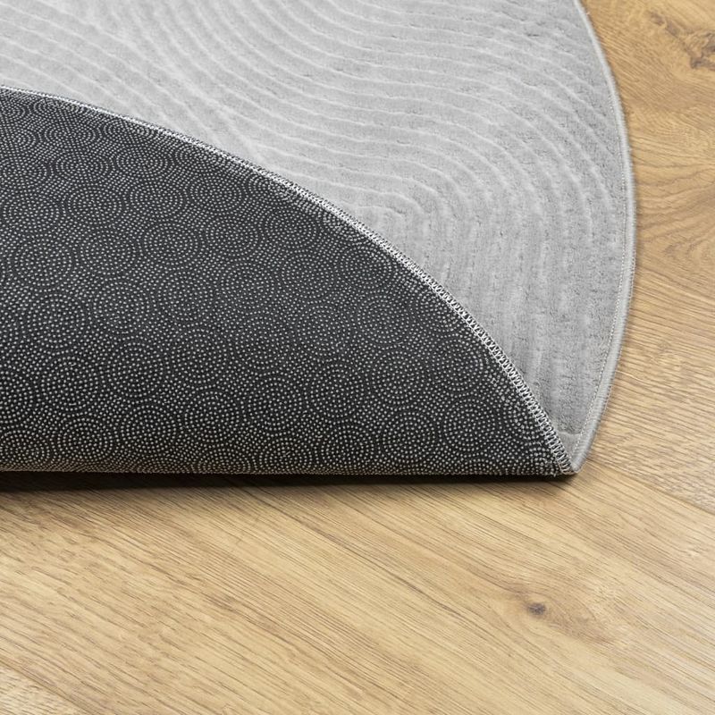 Casa si Gradina - Textile si covoare - Covoare - Covoare casa - Covor "IZA" aspect scandinav, cu fire scurte, gri, Ø 80 cm - Infinity.ro