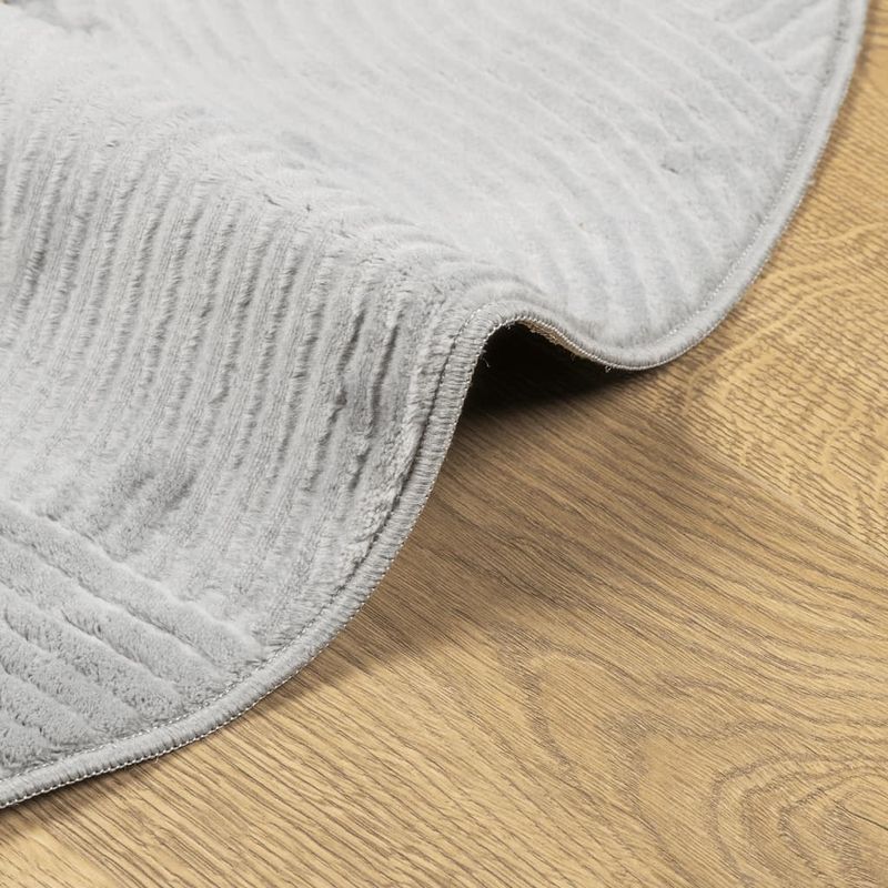 Casa si Gradina - Textile si covoare - Covoare - Covoare casa - Covor "IZA" aspect scandinav, cu fire scurte, gri, Ø 80 cm - Infinity.ro