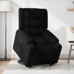 Casa si Gradina - Mobilier - Scaune si fotolii - Fotolii - Fotoliu rabatabil cu ridicare pe verticala, negru, textil - Infinity.ro