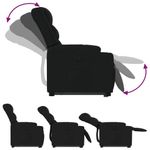 Casa si Gradina - Mobilier - Scaune si fotolii - Fotolii - Fotoliu rabatabil cu ridicare pe verticala, negru, textil - Infinity.ro