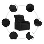 Casa si Gradina - Mobilier - Scaune si fotolii - Fotolii - Fotoliu rabatabil cu ridicare pe verticala, negru, textil - Infinity.ro