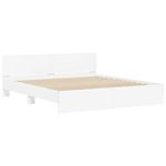Casa si Gradina - Mobilier - Paturi si accesorii - Paturi - Cadru de pat cu tablie, alb, 180x200 cm - Infinity.ro