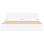 Casa si Gradina - Mobilier - Paturi si accesorii - Paturi - Cadru de pat cu tablie, alb, 180x200 cm - Infinity.ro