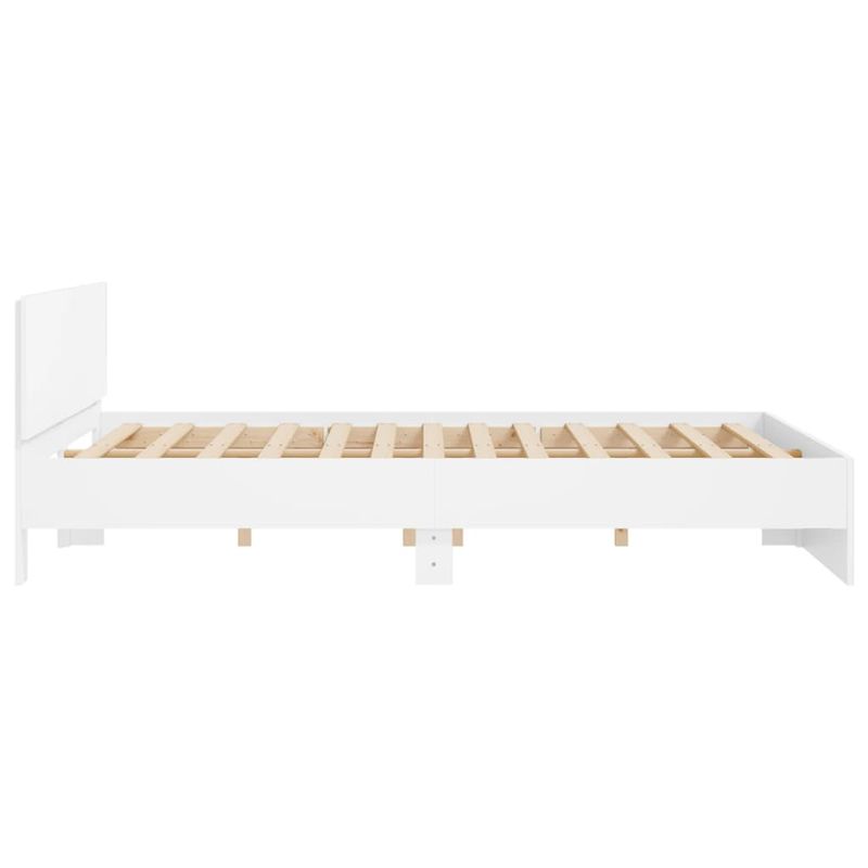 Casa si Gradina - Mobilier - Paturi si accesorii - Paturi - Cadru de pat cu tablie, alb, 180x200 cm - Infinity.ro