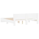 Casa si Gradina - Mobilier - Paturi si accesorii - Paturi - Cadru de pat cu tablie, alb, 180x200 cm - Infinity.ro