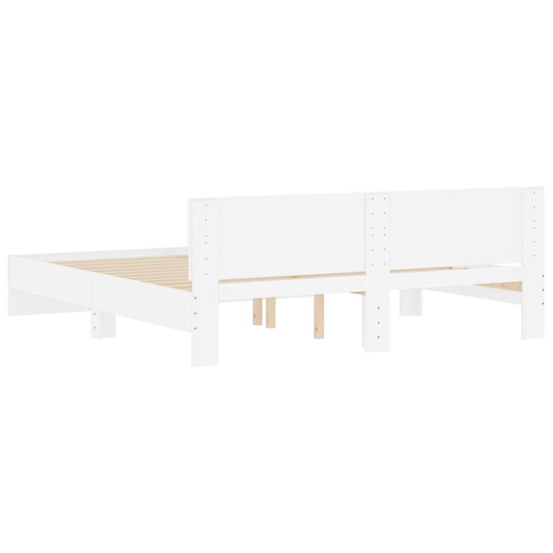 Casa si Gradina - Mobilier - Paturi si accesorii - Paturi - Cadru de pat cu tablie, alb, 180x200 cm - Infinity.ro