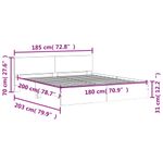 Casa si Gradina - Mobilier - Paturi si accesorii - Paturi - Cadru de pat cu tablie, alb, 180x200 cm - Infinity.ro