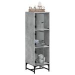 Casa si Gradina - Mobilier - Comode si corpuri - Comode - Dulap cu usi din sticla, gri beton, 35x37x120 cm - Infinity.ro