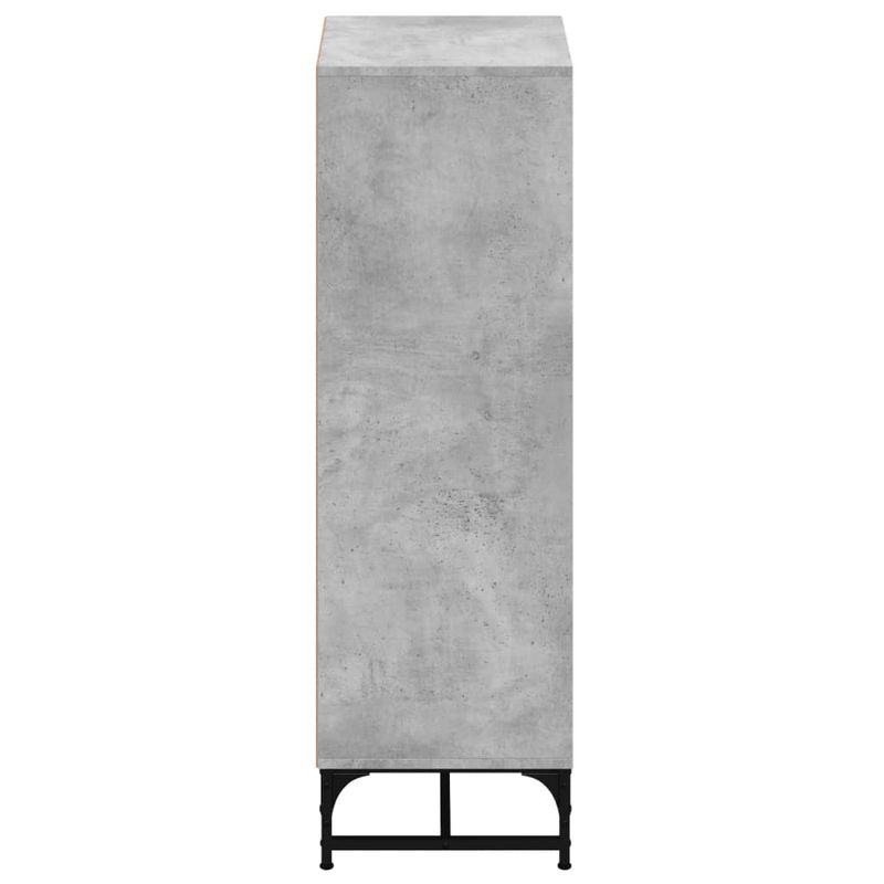 Casa si Gradina - Mobilier - Comode si corpuri - Comode - Dulap cu usi din sticla, gri beton, 35x37x120 cm - Infinity.ro