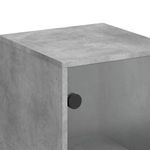 Casa si Gradina - Mobilier - Comode si corpuri - Comode - Dulap cu usi din sticla, gri beton, 35x37x120 cm - Infinity.ro