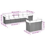 Casa si Gradina - Gradina si terasa - Mobilier exterior - Seturi mobila gradina - Set canapele de gradina cu perne, 8 piese, gri, poliratan - Infinity.ro