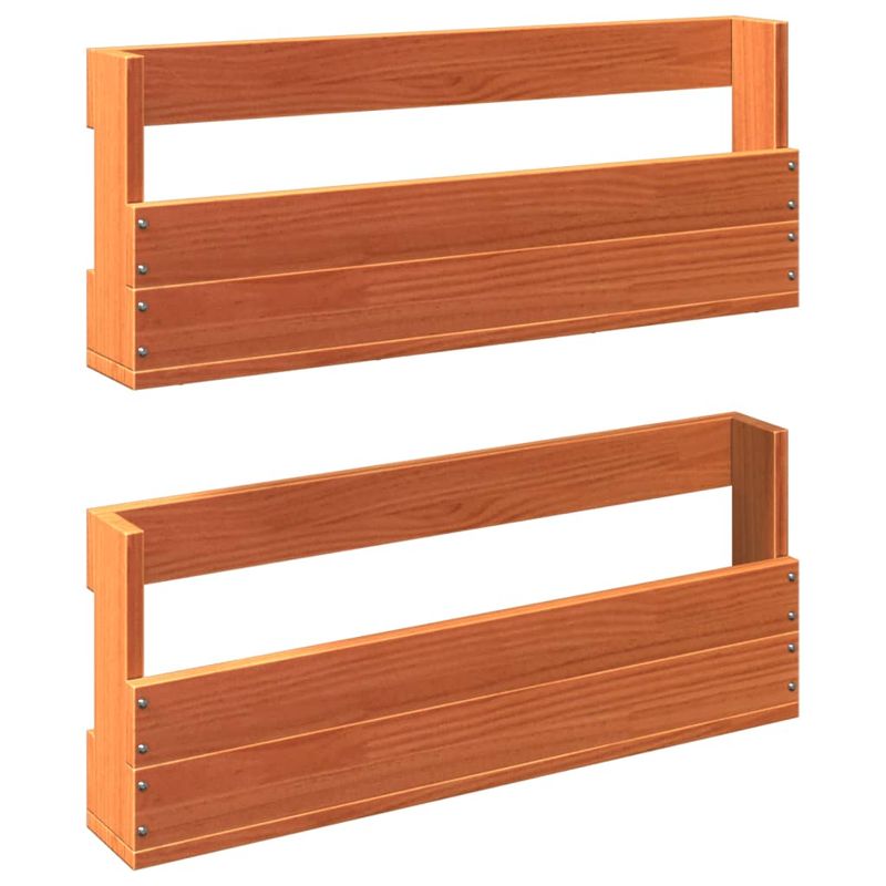 Casa si Gradina - Mobilier - Biblioteci si rafturi - Rafturi - Pantofare de perete 2 buc. maro ceruit, lemn masiv pin, lăţime 59 cm - Infinity.ro