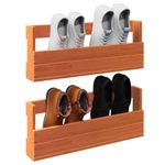Casa si Gradina - Mobilier - Biblioteci si rafturi - Rafturi - Pantofare de perete 2 buc. maro ceruit, lemn masiv pin, lăţime 59 cm - Infinity.ro