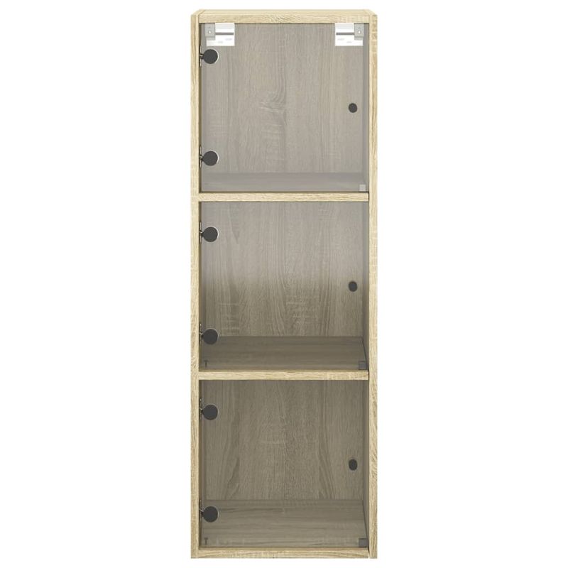 Casa si Gradina - Mobilier - Dulapuri si sifoniere - Dulapuri - Dulap de perete cu usi din sticla, stejar sonoma, 35x37x100 cm - Infinity.ro