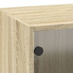 Casa si Gradina - Mobilier - Dulapuri si sifoniere - Dulapuri - Dulap de perete cu usi din sticla, stejar sonoma, 35x37x100 cm - Infinity.ro