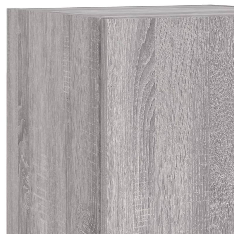 Casa si Gradina - Mobilier - Comode si corpuri - Comode - Comode TV de perete cu lumini LED, 7 piese, gri sonoma - Infinity.ro