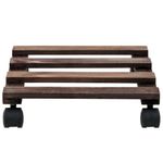 Casa si Gradina - Gradinarit si plante - Plante si ghivece - Ghivece si suporturi - Suport cu role pentru plante, 4 buc., 25x25 cm, lemn de cedru - Infinity.ro