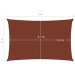 Casa si Gradina - Gradina si terasa - Umbrele si pavilioane - Umbrele - Parasolar, caramiziu, 3x6 m, tesatura oxford, dreptunghiular - Infinity.ro
