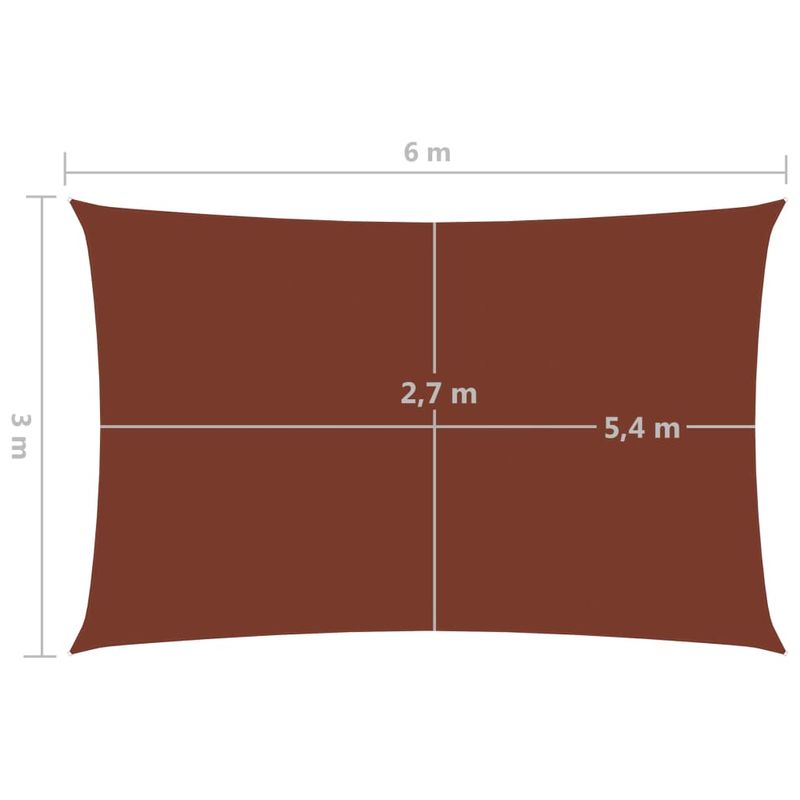 Casa si Gradina - Gradina si terasa - Umbrele si pavilioane - Umbrele - Parasolar, caramiziu, 3x6 m, tesatura oxford, dreptunghiular - Infinity.ro