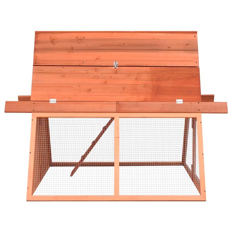 Petshop - Accesorii petshop - Culcusuri si custi - Custi interior si exterior - Cusca de iepuri, 152x127x109,5 cm, lemn masiv de brad - Infinity.ro