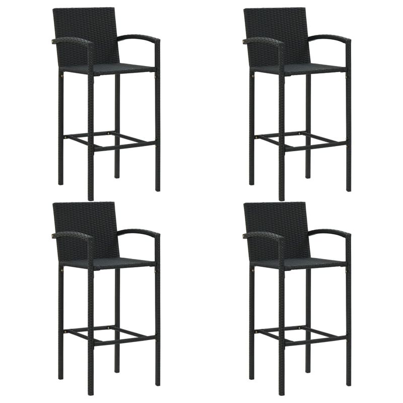 Casa si Gradina - Gradina si terasa - Mobilier exterior - Seturi mobila gradina - Set mobilier bar de gradina, 5 piese, negru - Infinity.ro