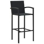 Casa si Gradina - Gradina si terasa - Mobilier exterior - Seturi mobila gradina - Set mobilier bar de gradina, 5 piese, negru - Infinity.ro