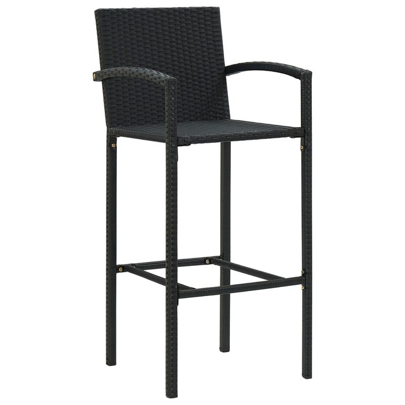 Casa si Gradina - Gradina si terasa - Mobilier exterior - Seturi mobila gradina - Set mobilier bar de gradina, 5 piese, negru - Infinity.ro