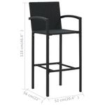 Casa si Gradina - Gradina si terasa - Mobilier exterior - Seturi mobila gradina - Set mobilier bar de gradina, 5 piese, negru - Infinity.ro