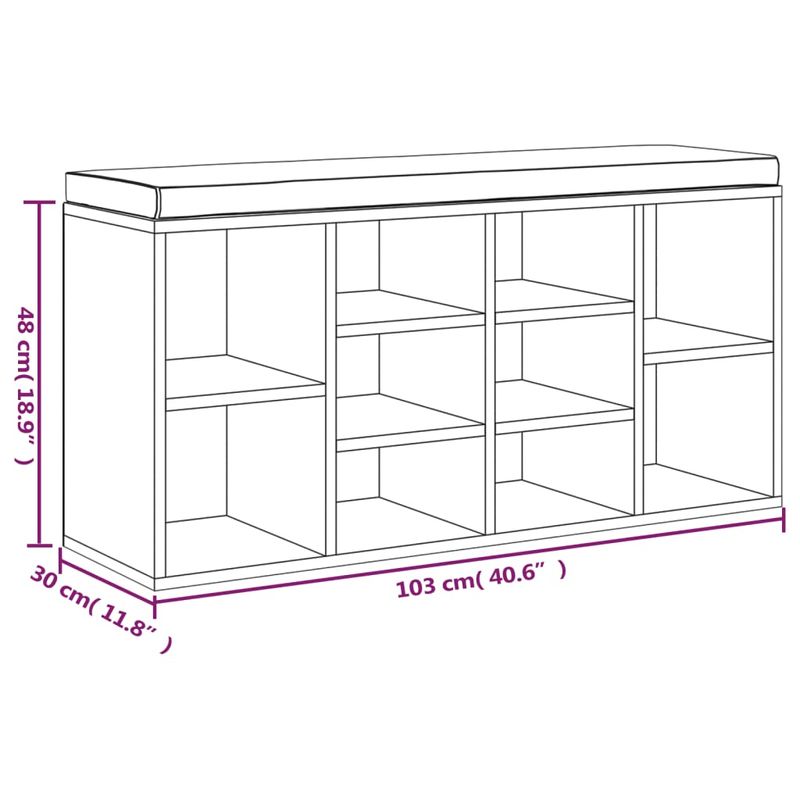 Casa si Gradina - Mobilier - Canapele si coltare - Banchete - Bancheta pantofar, negru, 103x30x48 cm, lemn prelucrat - Infinity.ro