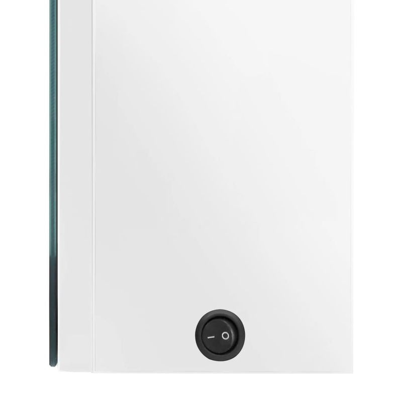 Casa si Gradina - Mobilier - Mobilier baie - Corpuri baie - Dulap de baie cu oglinda si LED, alb stralucitor, 80x12x68 cm - Infinity.ro