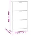 Casa si Gradina - Mobilier - Organizare si depozitare - Organizator incaltaminte - Pantofar, stejar fumuriu, 59x17x108 cm, lemn compozit - Infinity.ro