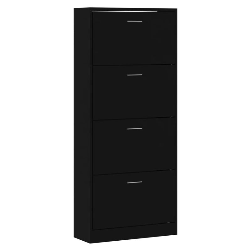 Casa si Gradina - Mobilier - Organizare si depozitare - Organizator incaltaminte - Pantofar, negru, 63x24x147 cm, lemn compozit - Infinity.ro