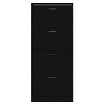 Casa si Gradina - Mobilier - Organizare si depozitare - Organizator incaltaminte - Pantofar, negru, 63x24x147 cm, lemn compozit - Infinity.ro