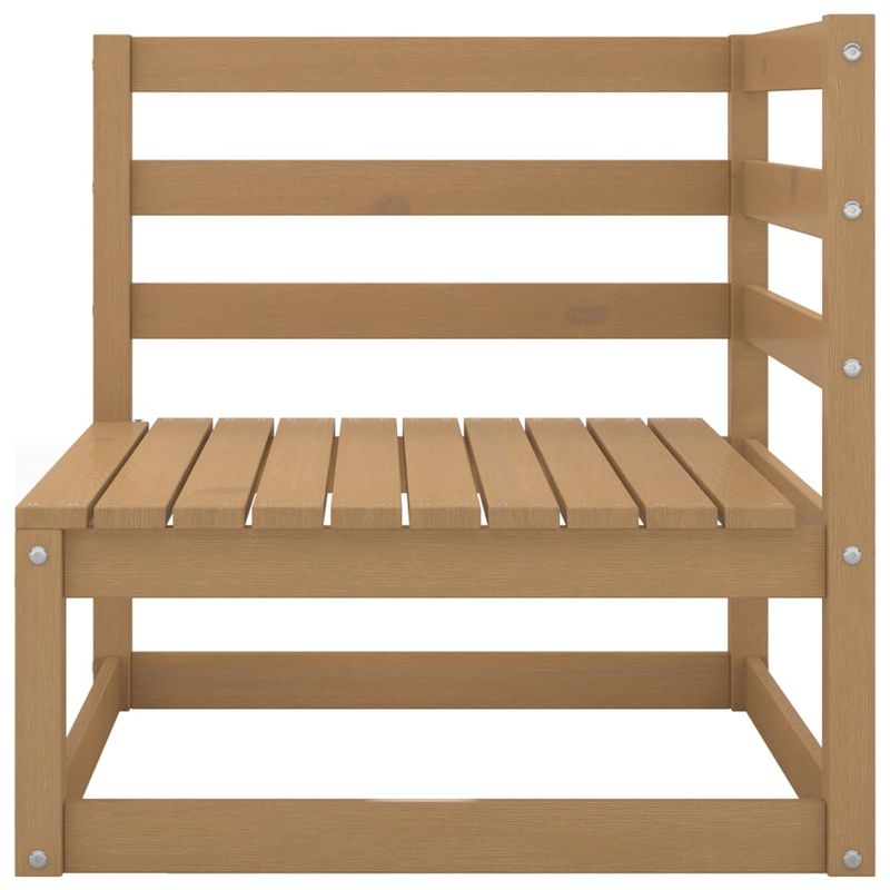 Casa si Gradina - Gradina si terasa - Mobilier exterior - Seturi mobila gradina - Set mobilier de gradina, 8 piese, maro miere, lemn masiv pin - Infinity.ro